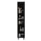 Tuhome Hobart Pantry, Four Legs, Three Interior Shelves, Two Shelves, Two Cabinets, Black ALW5583 - alternate 8